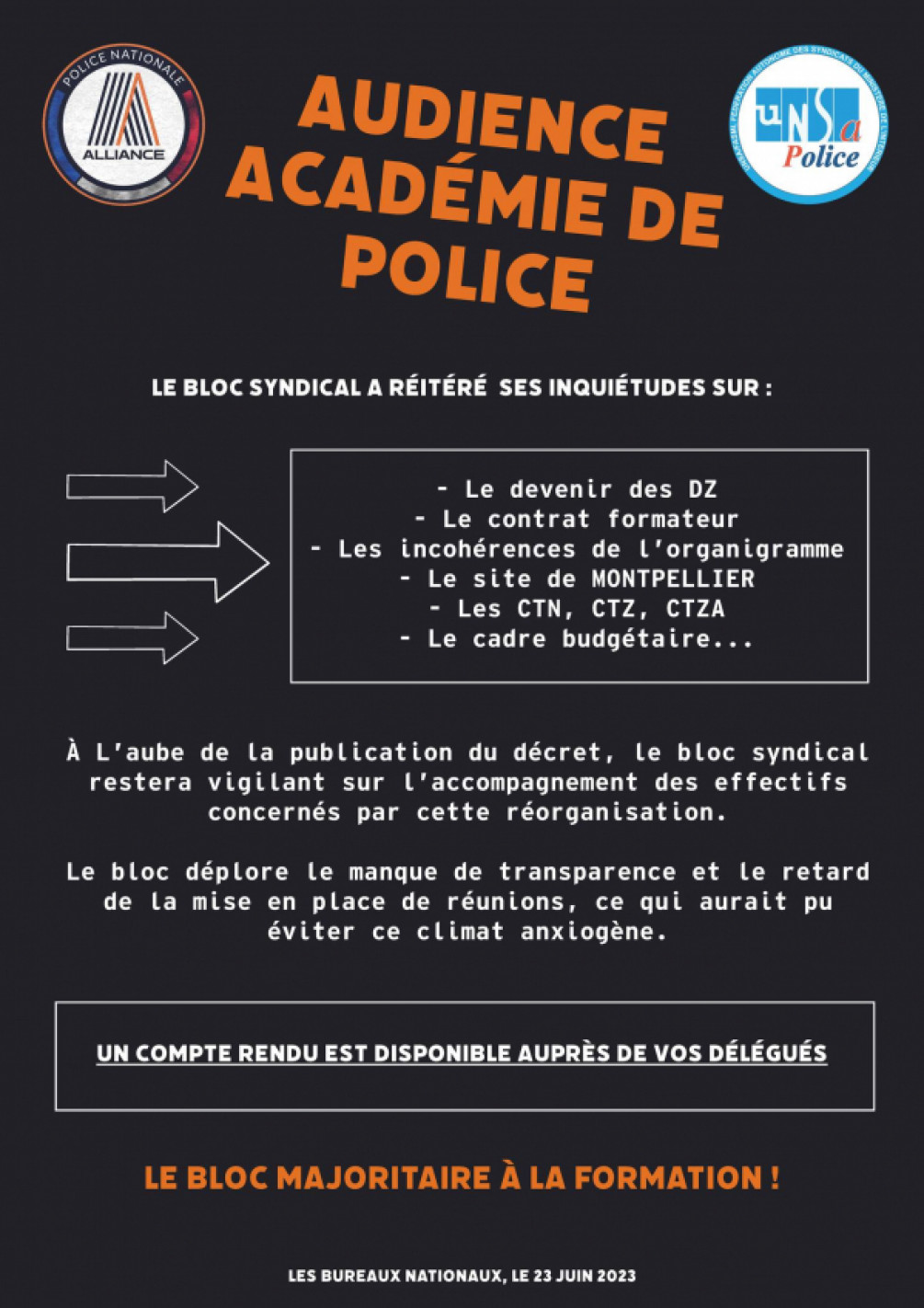 Audience Académie de Police (2)