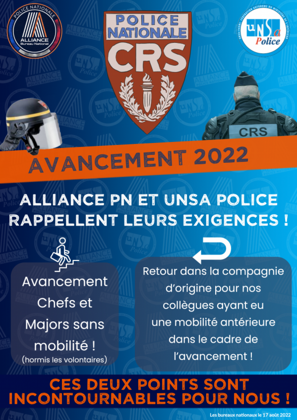 Alliance UNSA CRS Avancement 2022
