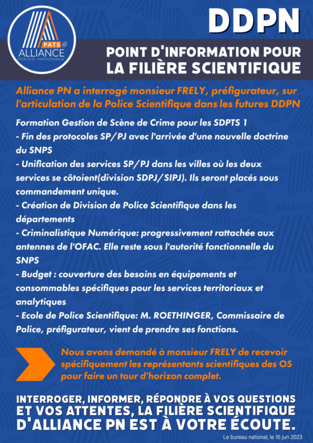 DDPN - Info filière scientifique